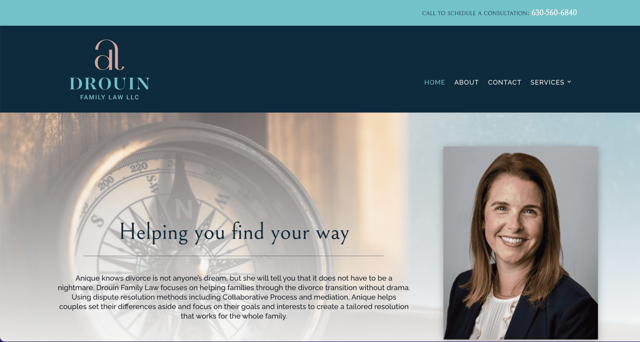 Half Moon Counseling Drouin Family Law - website design for small law firms