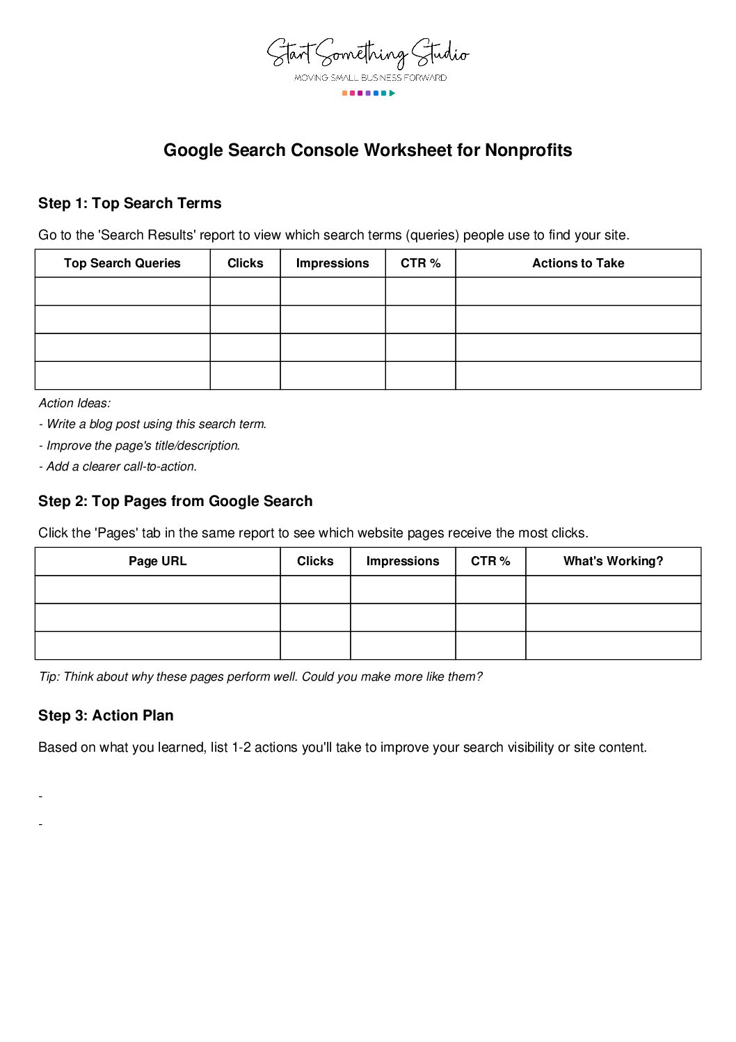 Google_Search_Console_Worksheet